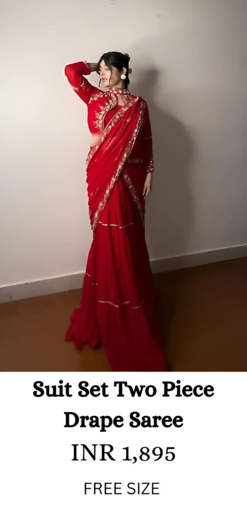 pre-draped saree for wedding 2024